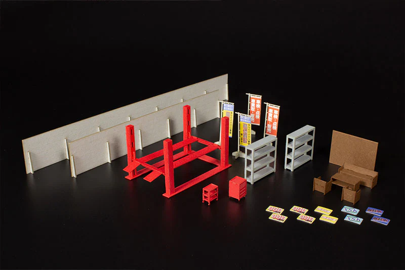 1/64 Auto Garage [Famous Car Brand Shop] (Paper Diorama Kit) - Image 2