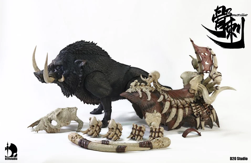 Battle Boar - Bone Stabber - Black - 1/12 (D20studio) - Image 2