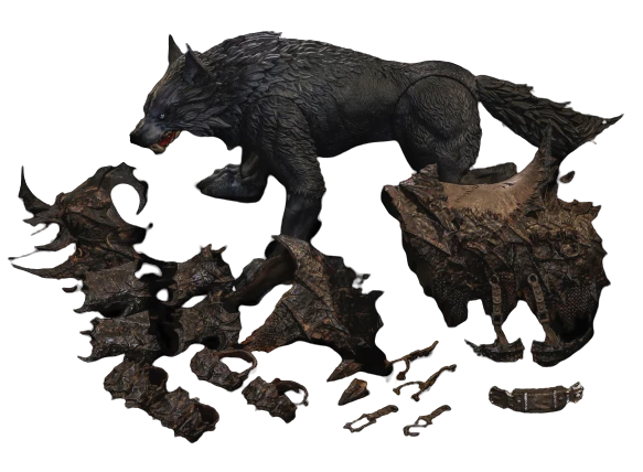 Battle Wolf - Iron Blade - Standard Edition - Black - 1/12 (D20studio)