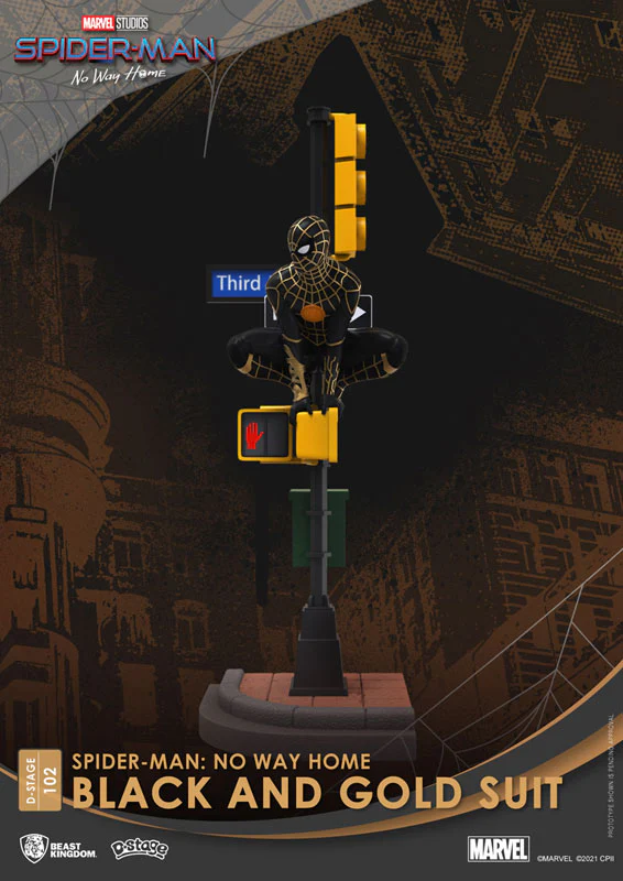 D Stage #102 "Spider-Man: No Way Home" Spider-Man (Black & Gold Suit)