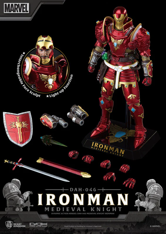 Dynamic Action Heroes #046 "Marvel Comics" Iron Man (Medieval Knight) - Image 2