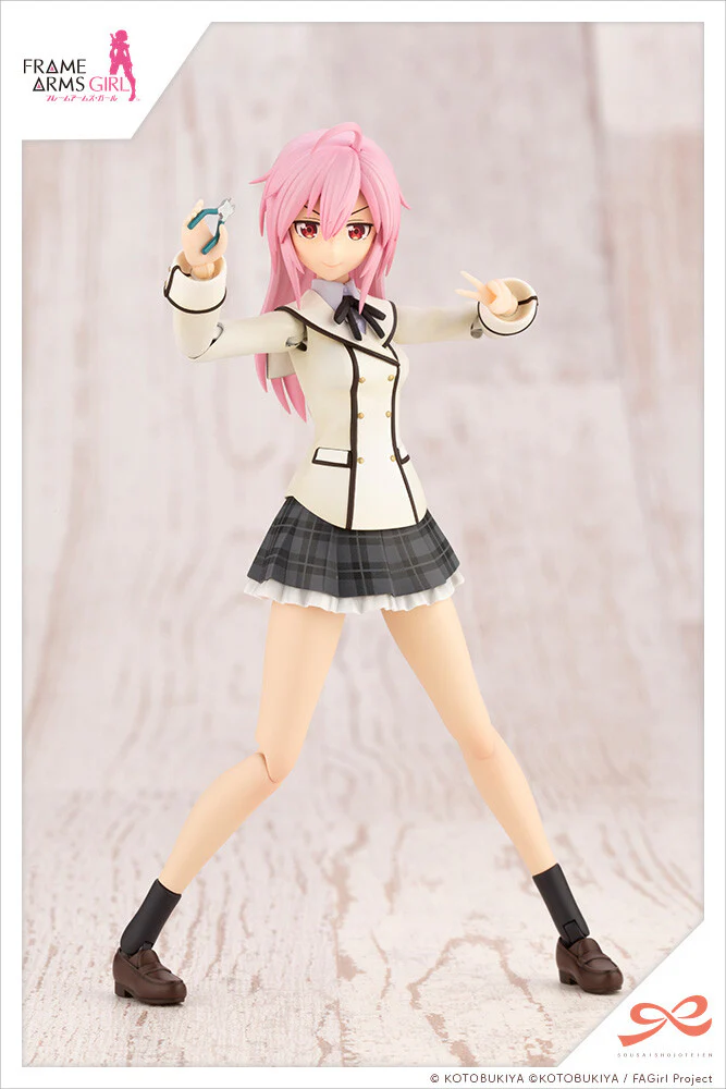 Frame Arms Girl - Gennai Ao - Sousaishojoteien - 1/10 - Wakaba Girls' High School Winter Clothes, Dreaming Style Happy Monochrome (Kotobukiya) [Shop Exclusive] - Image 6