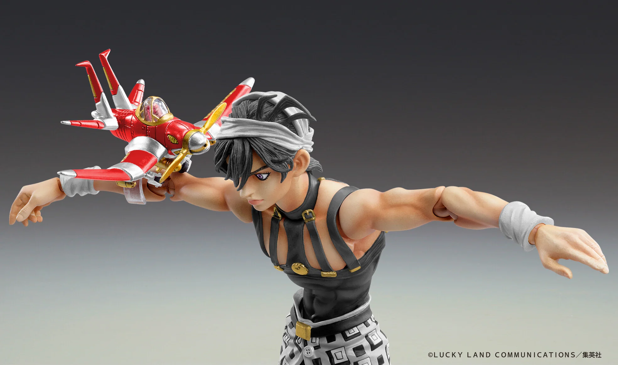 Jojo no Kimyou na Bouken - Ougon no Kaze - Aerosmith - Clash - Formaggio - Narancia Ghirga - Super Action Statue - Ver. Black (Medicos Entertainment) - Image 3