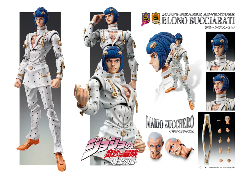 Jojo no Kimyou na Bouken - Ougon no Kaze - Bruno Bucciarati - Mario Zucchero - Super Action Statue #33 - 2024 Re-release (Medicos Entertainment) - Image 3