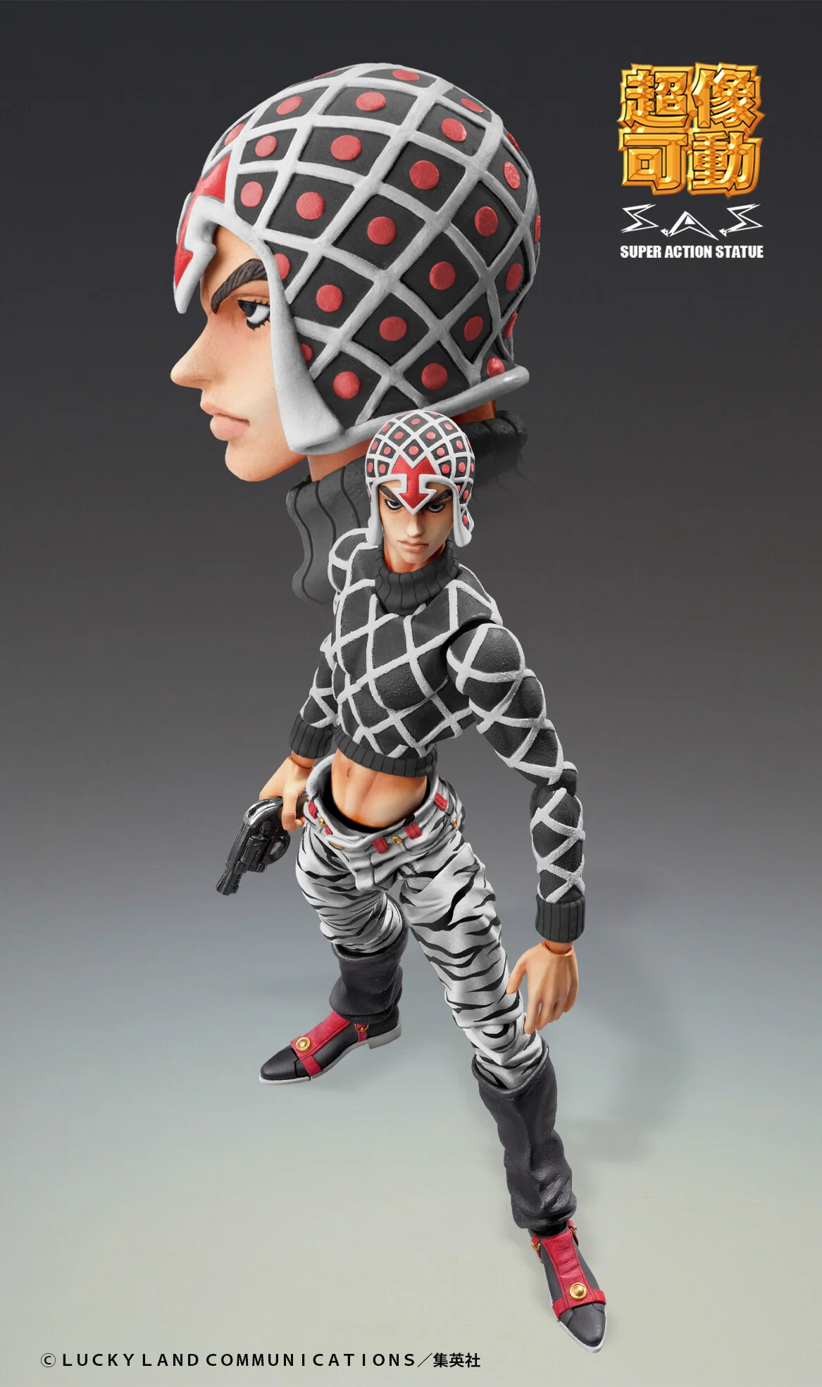 Jojo no Kimyou na Bouken - Ougon no Kaze - Guido Mista - Sex Pistols - Super Action Statue - Ver. Black (Medicos Entertainment) - Image 4