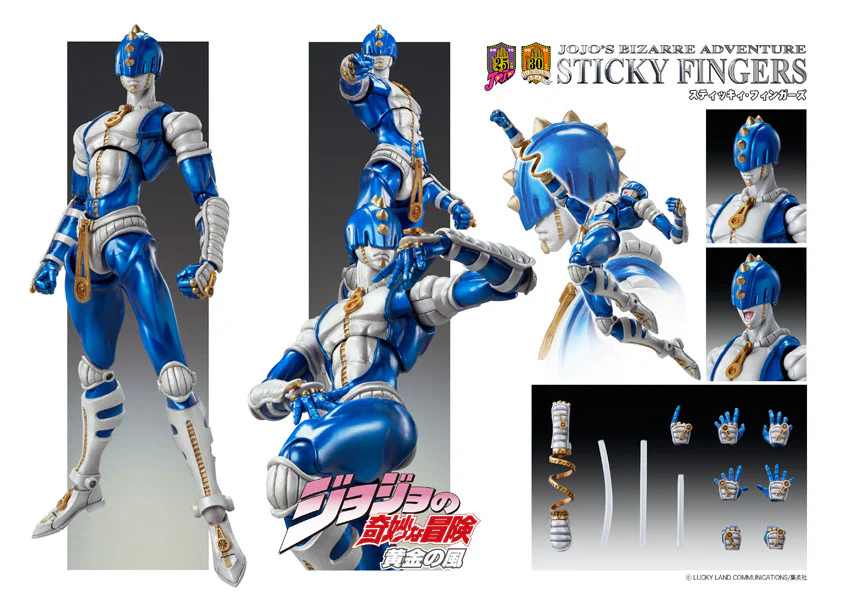 Jojo no Kimyou na Bouken - Ougon no Kaze - Sticky Fingers - Super Action Statue #32 - 2024 Re-release (Medicos Entertainment) - Image 2