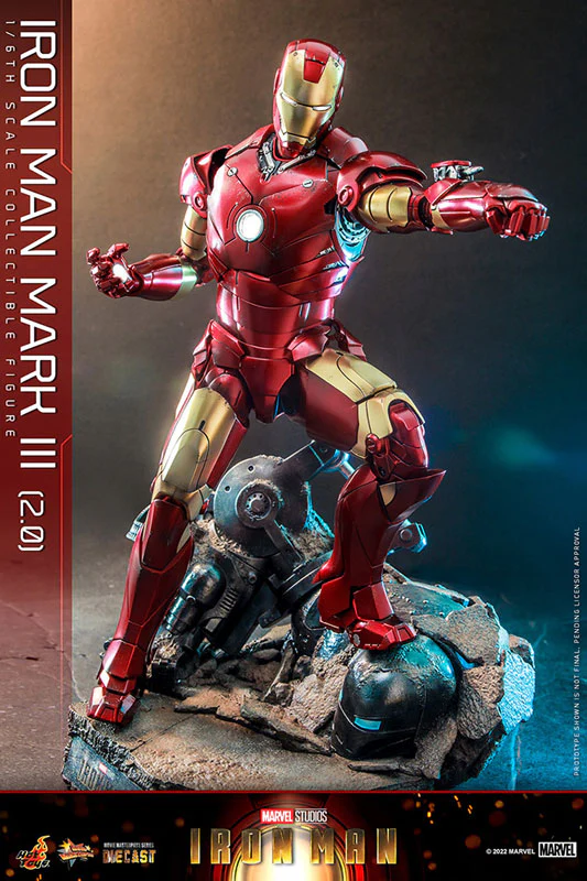 Movie Masterpiece Diecast - Iron Man - Mark 3 Version 2.0 - 1/6 (Hot Toys) - Image 3