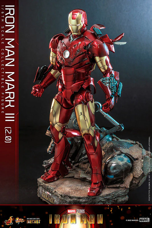 Movie Masterpiece Diecast - Iron Man - Mark 3 Version 2.0 - 1/6 (Hot Toys) - Image 4