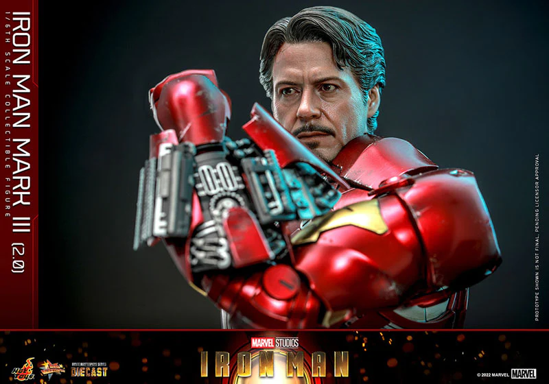 Movie Masterpiece Diecast - Iron Man - Mark 3 Version 2.0 - 1/6 (Hot Toys) - Image 7