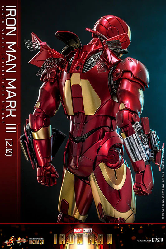 Movie Masterpiece Diecast - Iron Man - Mark 3 Version 2.0 - 1/6 (Hot Toys) - Image 8