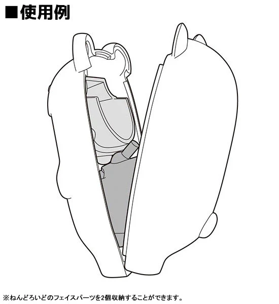 Nendoroid More - Kigurumi Face Parts Case - Black Kitsune (Good Smile Company) - Image 4