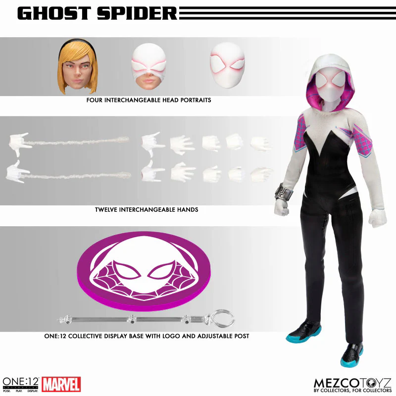 ONE:12 Collective - Marvel Comics: Ghost Spider - 1/12 (Mezco Toys) - Image 4