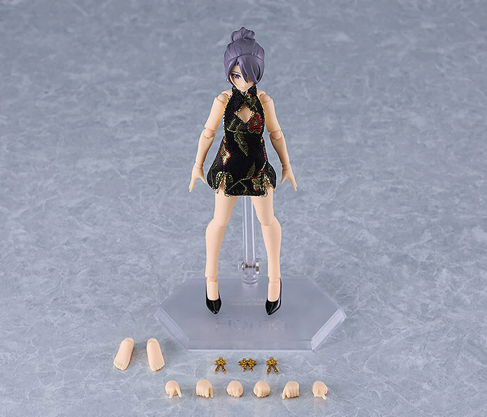 Original - Figma #569c - figma Styles - Mika - Mini Skirt Chinese Dress Outfit, Black (Max Factory) - Image 6