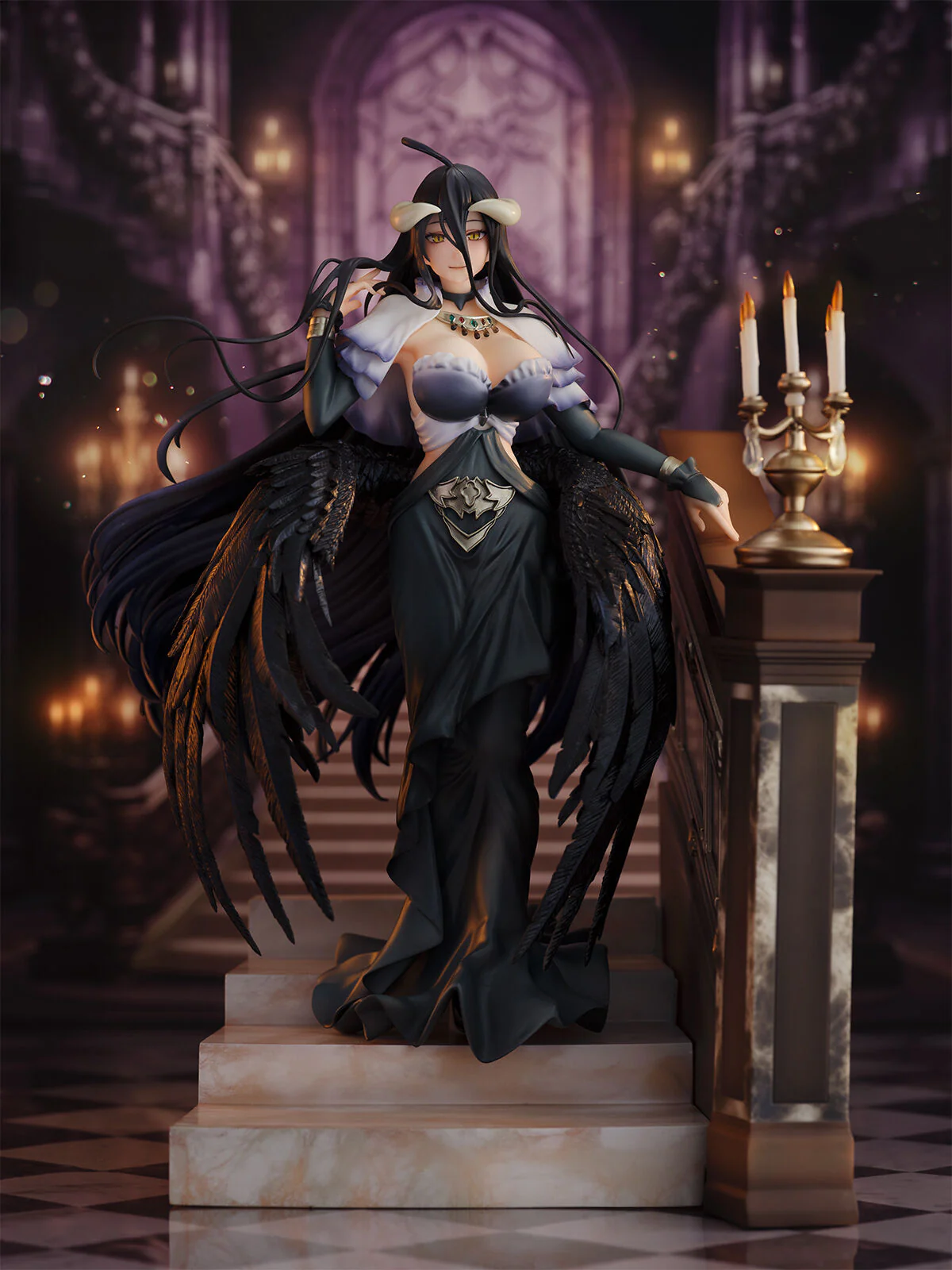 Overlord IV - Albedo - Shibuya Scramble Figure - 1/7 - Shikkoku no Dress Ver. (eStream) - Image 3