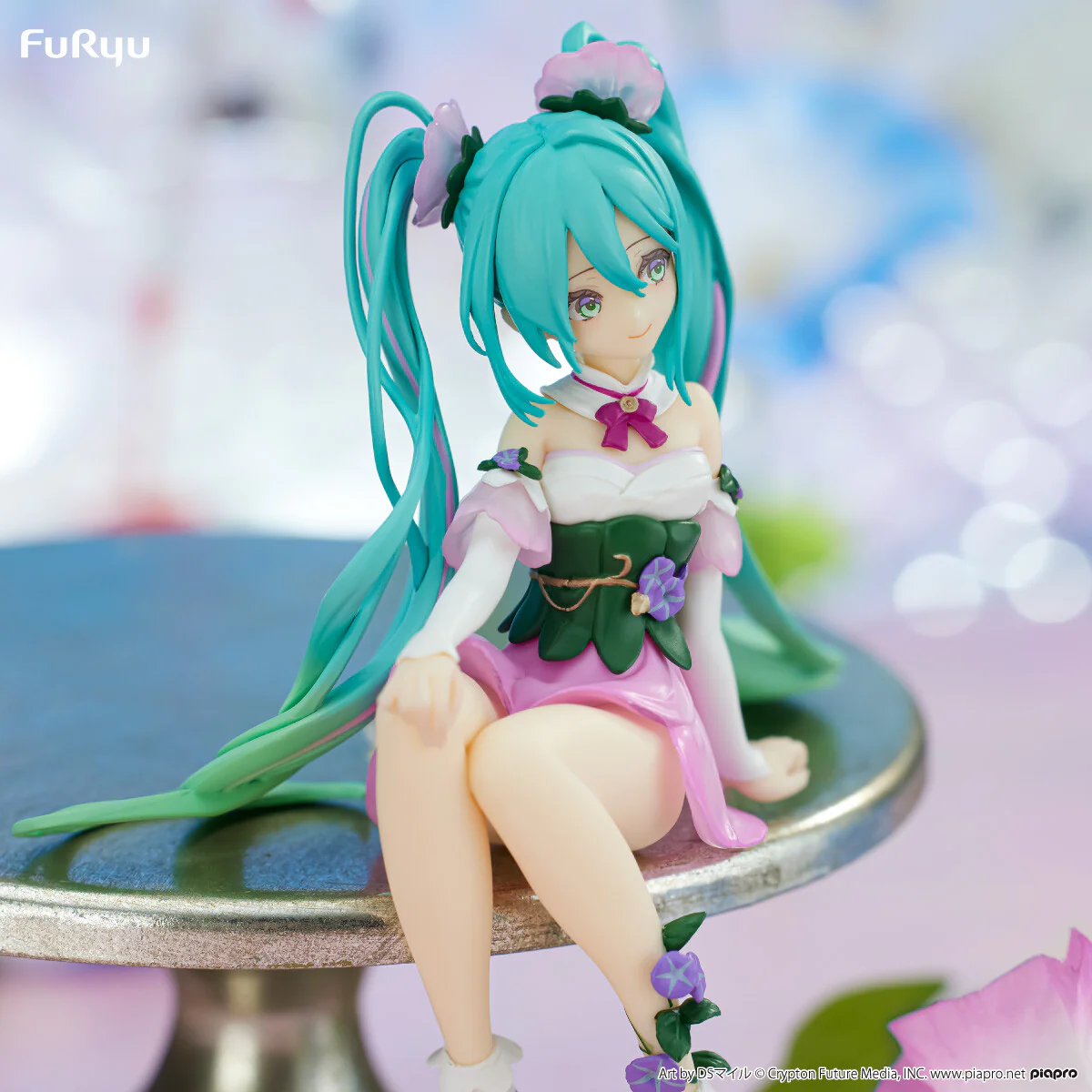 Piapro Characters - Hatsune Miku - Flower Fairy - Noodle Stopper Figure - Asagao, Pink ver. (FuRyu) - Image 4