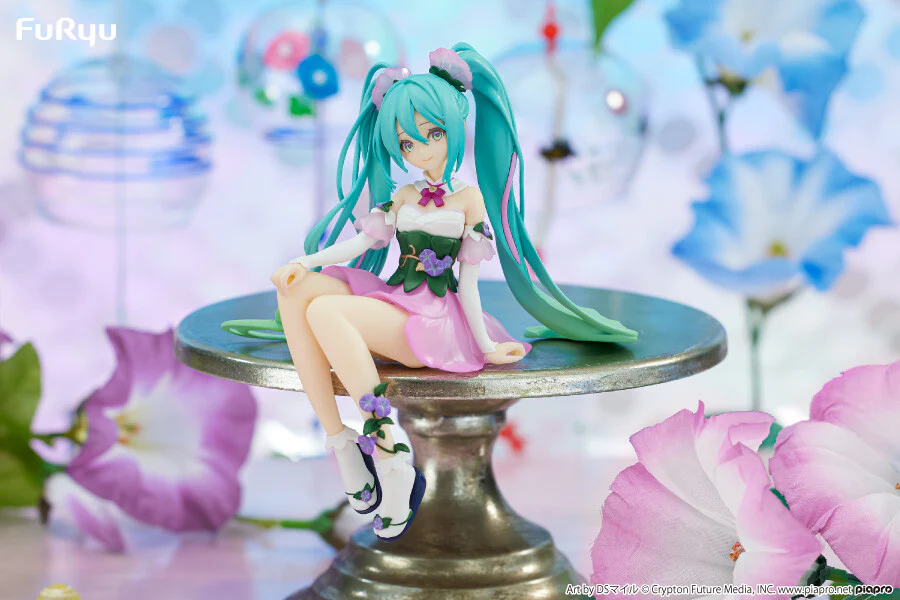 Piapro Characters - Hatsune Miku - Flower Fairy - Noodle Stopper Figure - Asagao, Pink ver. (FuRyu) - Image 5