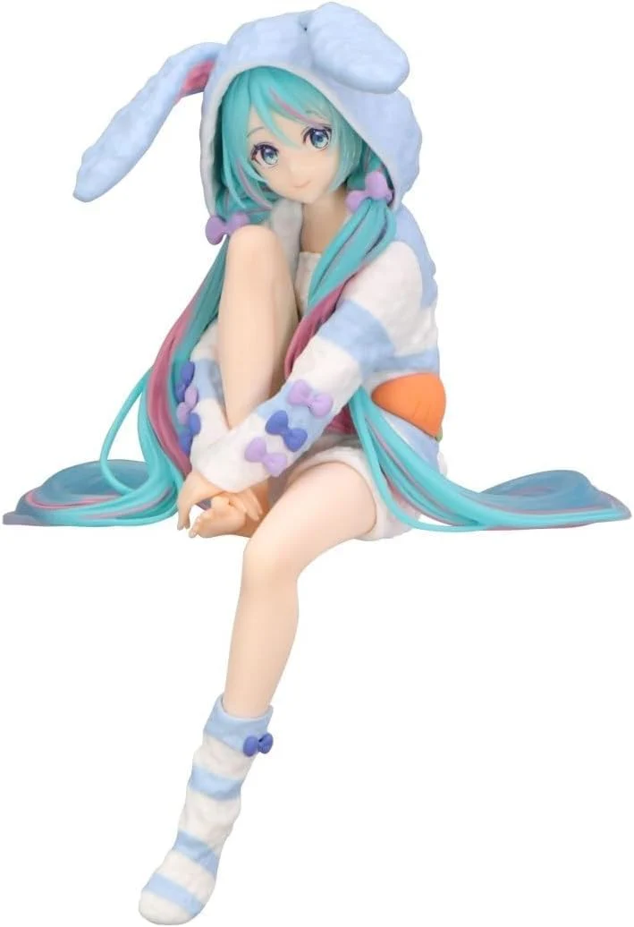 Piapro Characters - Hatsune Miku - Noodle Stopper Figure - Usamimi Pajama, Blue Ver. (FuRyu) - Image 2