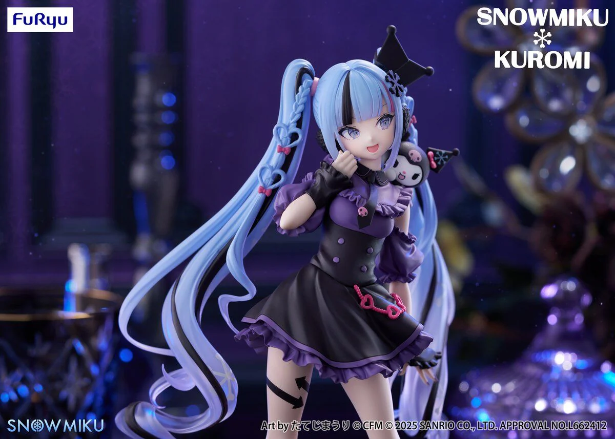 Sanrio Characters - Vocaloid - Hatsune Miku - Kuromi - Trio-Try-iT Figure (FuRyu) - Image 4