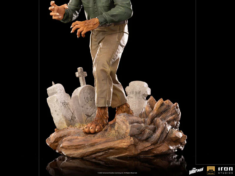 "Universal Monsters" Iron Studios Statue "Deluxe Art Scale" 1/10 Scale Wolf Man - Image 2