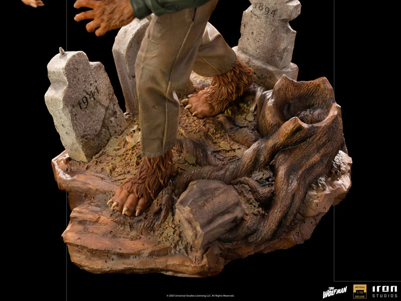 "Universal Monsters" Iron Studios Statue "Deluxe Art Scale" 1/10 Scale Wolf Man - Image 8